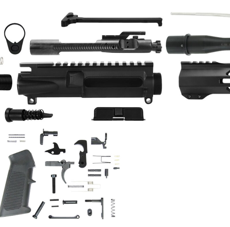 TacFire  AR Build Kit  5.56x45mm NATO 7.50" Barrel Black for AR Platform