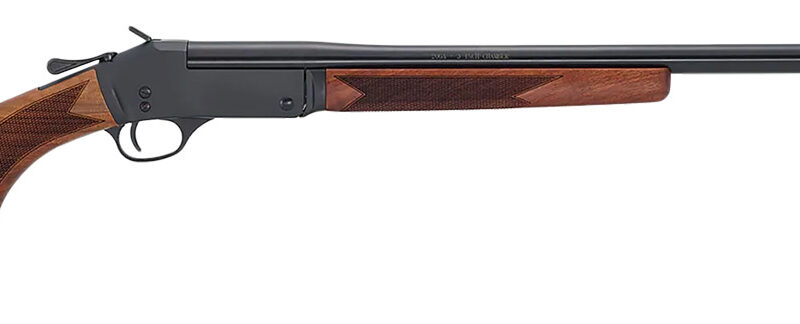 Henry H015Y410 Single Shot Youth 410 Gauge with 22" Blued Barrel, 3" Chamber, 1rd Capacity, Black Metal Finish & American Walnut Stock Right Hand
