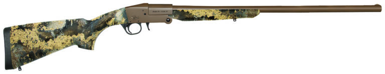 Charles Daly 930338 101  Full Size 20 Gauge Break Open 3" 1rd 26" Flat Dark Earth Cerakote Steel Barrel & Receiver, Fixed TrueTimber Prairie Synthetic Stock