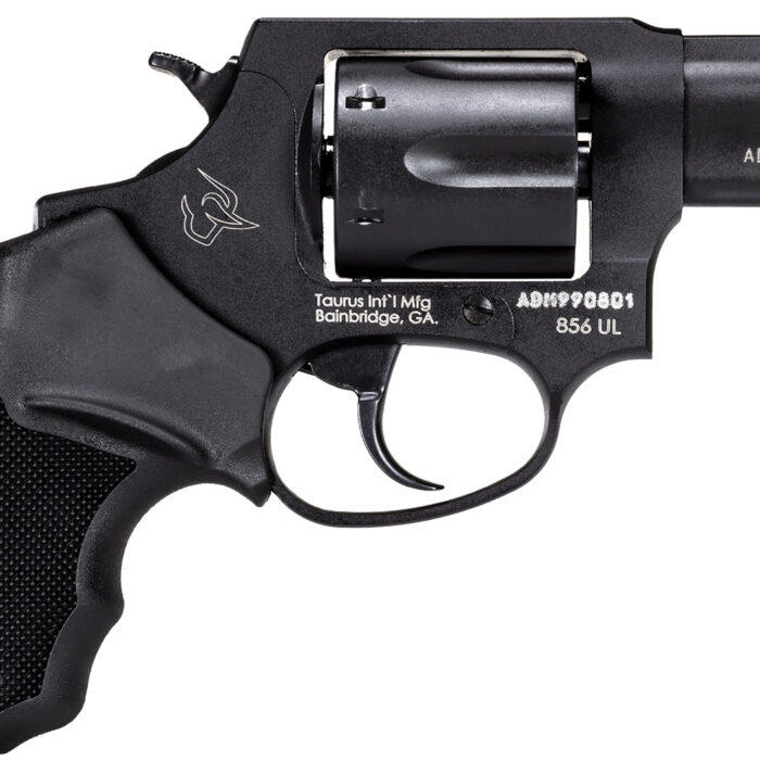 Taurus 285621UL 856 Ultra-Lite Small Frame 38 Special +P 6rd 2" Matte Black Carbon Steel Barrel & Cylinder, Matte Black Anodized Aluminum Frame, Black Finger Groove Rubber Grip