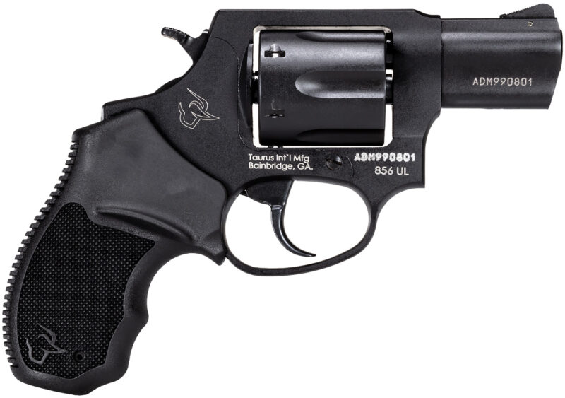 Taurus 285621UL 856 Ultra-Lite Small Frame 38 Special +P 6rd 2" Matte Black Carbon Steel Barrel & Cylinder, Matte Black Anodized Aluminum Frame, Black Finger Groove Rubber Grip