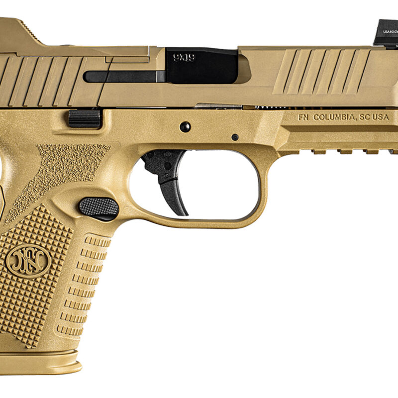 FN 66100745 509 Midsize Tactical 9mm Luger 4.50" Threaded Barrel 15+1 Or 24+1, Flat Dark Earth Polymer Frame With Mounting Rail, Optic Cut FDE Stainless Steel Slide, No Manual Safety, Optics Ready