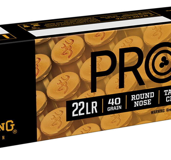 Browning Ammo B194122101 Pro22  22LR 40gr Lead Round Nose 100 Per Box/20 Case