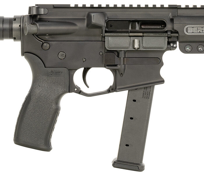Bersa BAR9GL4BSC AR9  9mm Luger 33+1 4" Barrel, KAW Valley XL Compensator, Hard Coat Anodized Metal Finish, Magpul MOE+ Grip, Manual Safety