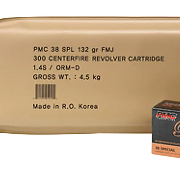 PMC 38GBP Bronze Battle Pack 38Special 132gr Full Metal Jacket 300 Per Box/3 Case