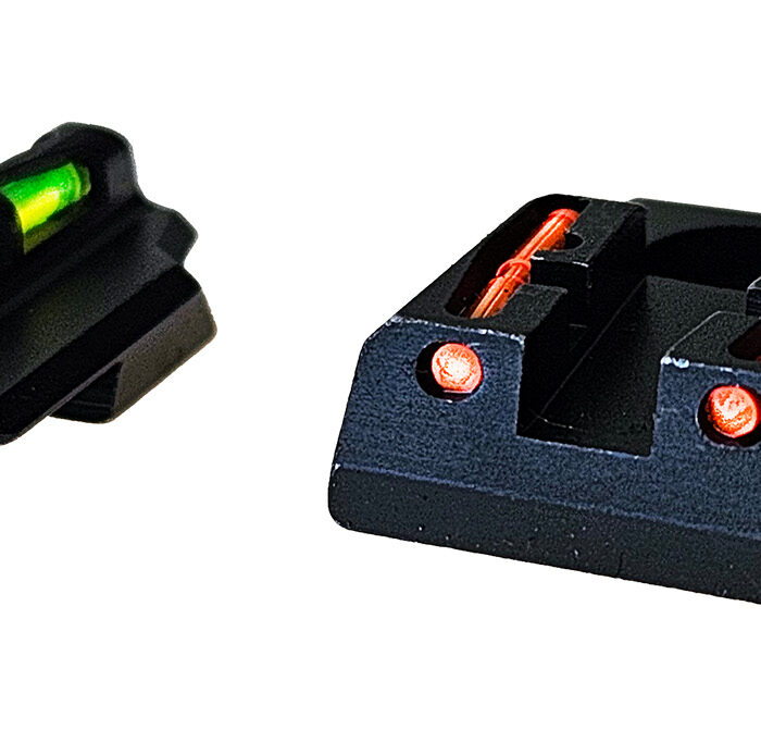 HiViz RGS9LW21 LiteWave Ruger Security 9 Sight Set Green Fiber Optic Front Sight-Orange Fiber Optic Rear Sight