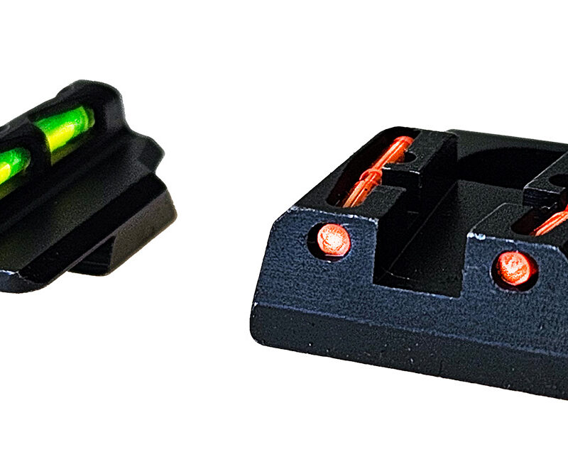 HiViz RGS9LW21 LiteWave Ruger Security 9 Sight Set Green Fiber Optic Front Sight-Orange Fiber Optic Rear Sight