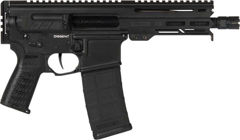 CMMG 55A938FAB Dissent  5.56x45mm NATO 30+1 6.50", Black Cerakote Rec, OEM Grip, Picatinny Buffer Adapter, Zeroed Drop-In Single Stage Trigger