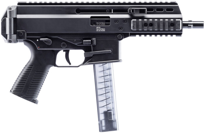 B&T Firearms 36039 APC Pro 9mm Luger 30+1 6.80" Black Steel Barrel, M-LOK Handguards, Black Hard Coat Anodized Aluminum Picatinny Rail Receiver, Black Polymer Grips, Ambidextrous