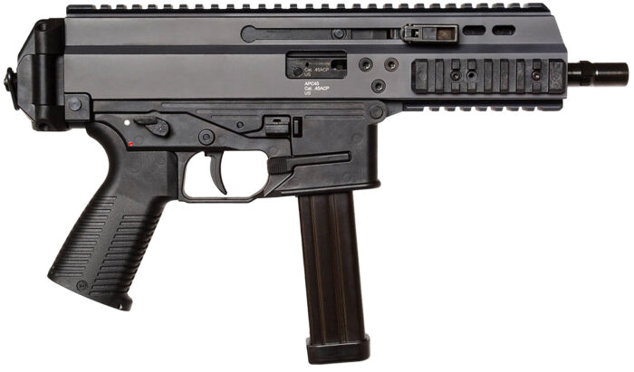 B&T Firearms 36044 APC Pro 45 ACP 25+1 6.80" Black Steel Barrel, M-LOK Handguards, Black Aluminum Picatinny Rail Receiver, Black Polymer Grips, Ambidextrous