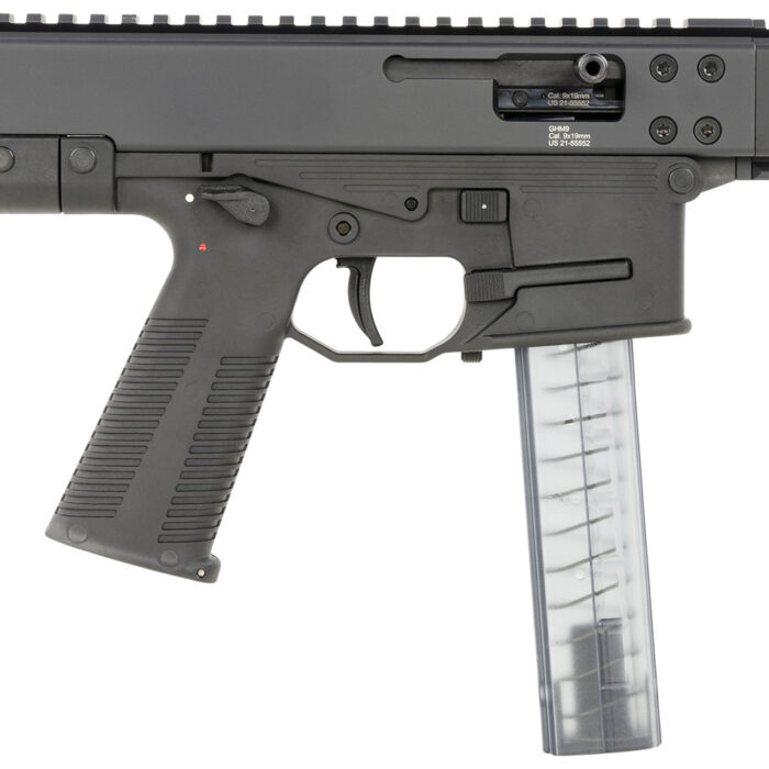 B&T Firearms 450008 GHM Compact 9mm Luger 33+1 4.30", Tri-Lug Threaded Muzzle, Black, No Brace, Polymer Grips (OEM Mag)