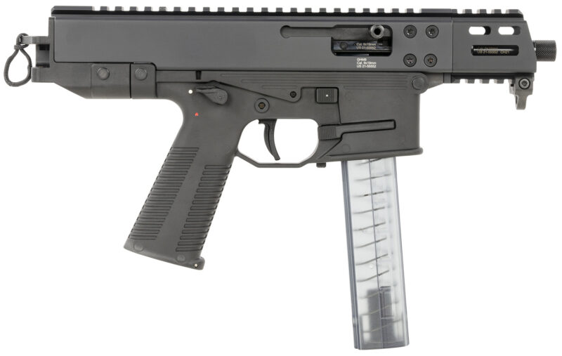 B&T Firearms 450008 GHM Compact 9mm Luger 33+1 4.30", Tri-Lug Threaded Muzzle, Black, No Brace, Polymer Grips (OEM Mag)