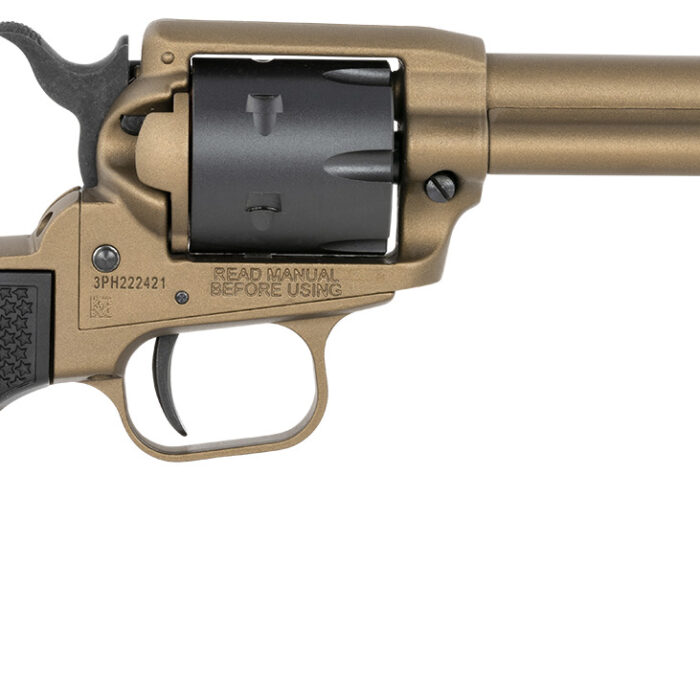 Heritage Mfg RR22A4 Rough Rider  22 LR 6 Shot 4.75" Burnt Bronze Cerakote Steel Barrel, Black Satin Cylinder, Burnt Bronze Cerakote Steel Frame