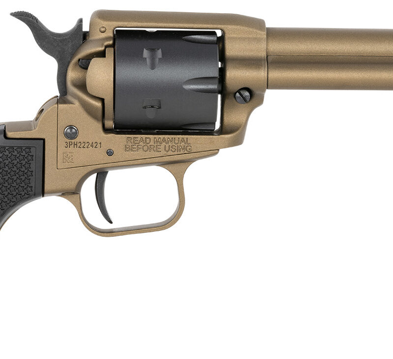 Heritage Mfg RR22A4 Rough Rider  22 LR 6 Shot 4.75" Burnt Bronze Cerakote Steel Barrel, Black Satin Cylinder, Burnt Bronze Cerakote Steel Frame