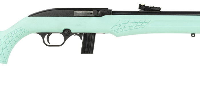Rossi RS22L1811TL RS22  Full Size 22 LR 10+1 18" Matte Black Steel Barrel, Matte Black Grooved Aluminum Receiver, Teal Synthetic Fixed Stock