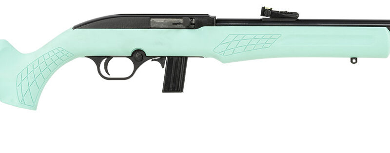 Rossi RS22L1811TL RS22  Full Size 22 LR 10+1 18" Matte Black Steel Barrel, Matte Black Grooved Aluminum Receiver, Teal Synthetic Fixed Stock