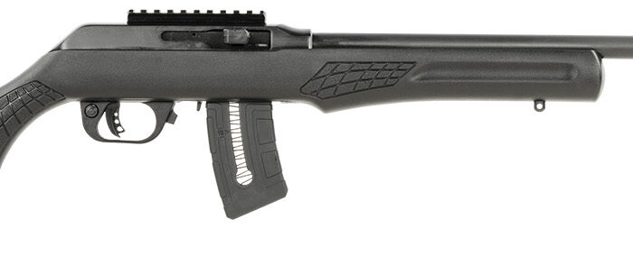 Rossi RS22W2111-TH RS22  Semi-Auto 22 WMR 10+1 21" Threaded Barrel, Black, Fixed Synthetic Stock