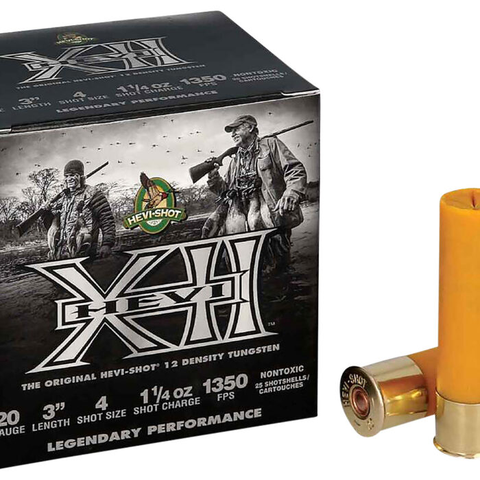 HEVI-Shot HS53204 HEVI-XII  20Gauge 3" 1 1/4oz Tungsten 4Shot 25 Per Box/10 Case
