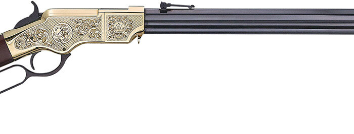 Henry H011D25 Original Deluxe 25th Anniversary 44-40 Win 13+1 24.50" Blued Octagon Barrel, Engraved Polished Hardened Brass Rec, Hand-Selected Rosewood Stock