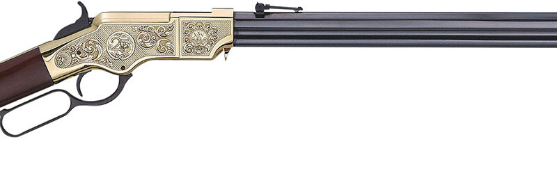 Henry H011D25 Original Deluxe 25th Anniversary 44-40 Win 13+1 24.50" Blued Octagon Barrel, Engraved Polished Hardened Brass Rec, Hand-Selected Rosewood Stock
