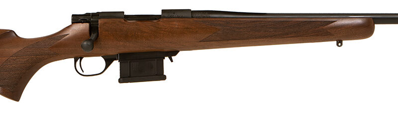 Howa HWH350HB M1500 Mini Action Hunter Compact 350 Legend 3+1 16.25" Blued Heavy Threaded Barrel, Blued Drilled & Tapped Steel Receiver, Walnut Fixed Stock, Right Hand