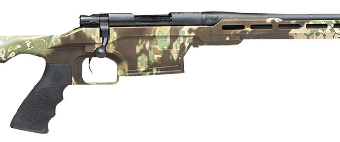 Howa HMXL350KAC M1500 Mini Excel Lite 350 Legend 3+1 16.25" Blued Heavy Threaded Barrel, Blued Drilled & Tapped M-LOK Handguard, Kratos Camo Synthetic Adj Luth-AR Stock, Black Polymer Grip, Right Hand
