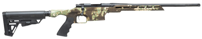 Howa HMXL350KAC M1500 Mini Excel Lite 350 Legend 3+1 16.25" Blued Heavy Threaded Barrel, Blued Drilled & Tapped M-LOK Handguard, Kratos Camo Synthetic Adj Luth-AR Stock, Black Polymer Grip, Right Hand