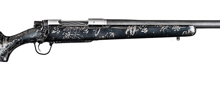 Christensen Arms 8010631600 Ridgeline FFT TI 6.8 Western 3+1 20" Carbon Fiber Threaded Barrel, Stainless Titanium Rec, Black with Gray Accents Stock