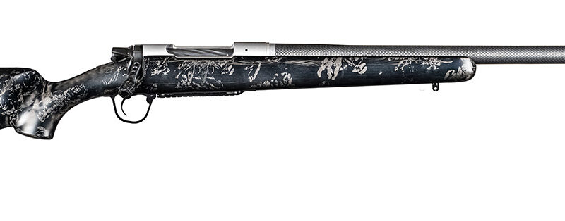 Christensen Arms 8010631600 Ridgeline FFT TI 6.8 Western 3+1 20" Carbon Fiber Threaded Barrel, Stainless Titanium Rec, Black with Gray Accents Stock