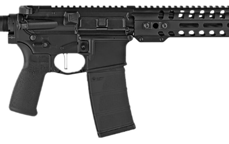 Patriot Ordnance Factory 01801 Minuteman Direct Impingement 5.56x45mm NATO 30+1 10.50", Black, Buffer Tube Stock, Textured Polymer Grip, 3 Prong Flash Hider