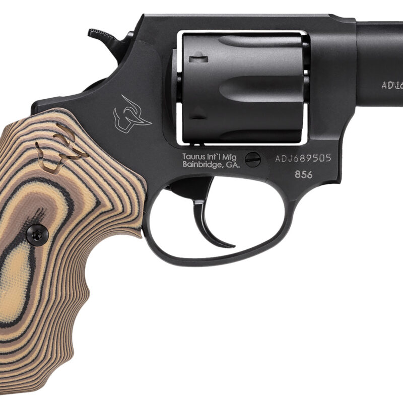 Taurus 285621VZ19 856  38 Special 6rd 2", Matte Black Carbon Steel, Brown VZ Cyclone Grip