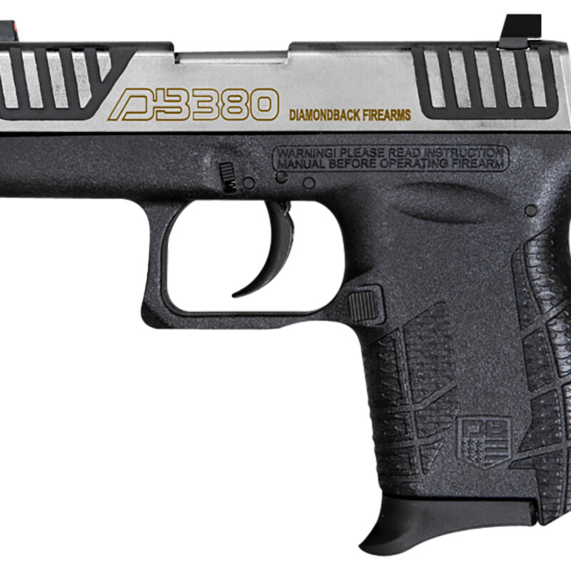 Diamondback DB0100E032 DB380 Gen4 Micro-Compact Frame 380 ACP 6+1, 2.80" Stainless Steel Barrel, Serrated Stainless Steel Slide, Mint Polymer Frame w/Beavertail & Grip