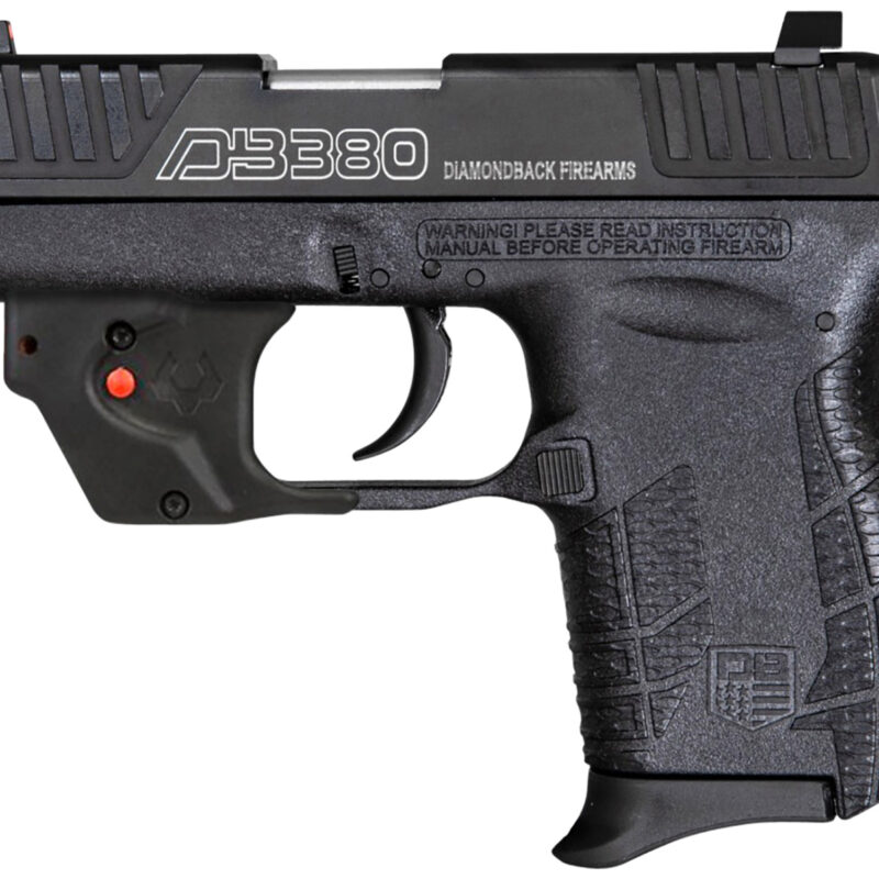 Diamondback DB0101E002 DB380 Gen4 w/Laser Micro-Compact Frame 380 ACP 6+1, 2.80" Stainless Steel Barrel, Serrated Stainless Steel Slide, Mint Polymer Frame w/Beavertail & Grip, Viridian Laser