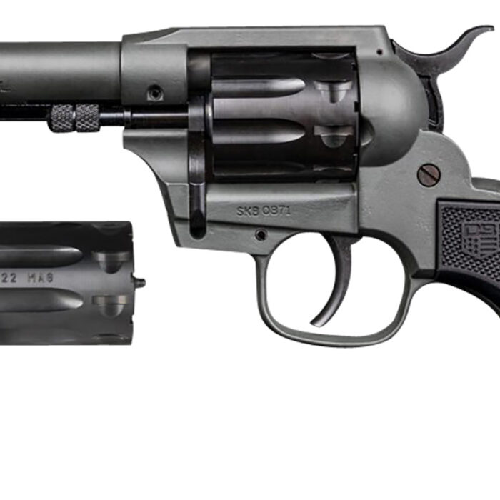 Diamondback DB0500A051 Sidekick  22 LR/22 Mag 9 Shot, 4.50" Dark Gray Cerakote Steel Barrel & Cylinder, Dark Gray Cerakote Zinc Alloy Frame, Black Polymer Grip, Hammer Safety, Exposed Hammer
