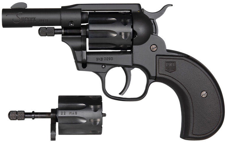 Diamondback DB0600A001 Sidekick  22 LR/22 Mag 9 Shot 3" Black Cerakote Steel Barrel & Cylinder, Zinc Alloy Frame, Black Birdshead Polymer Grip, Hammer Safety, Exposed Hammer