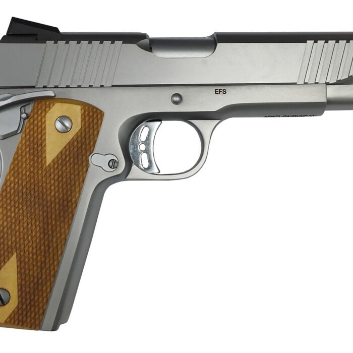 Rock Island 56828 Rock  Full Size 9mm Luger 10+1, 5" Stainless Steel Barrel & Serrated Slide, Matte Stainless Steel Frame w/Beavertail, Wood Double Checkered Grip