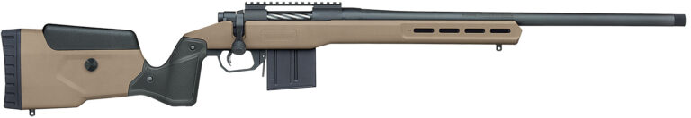 Mossberg 28147 Patriot LR Tactical 6.5 Creedmoor 10+1 22" Matte Blued Threaded Bull Barrel, Matte Blued Picatinny Rail MDT Oryx Tactical M-LOK Flat Dark Earth Synthetic Stock, Right Hand