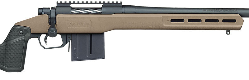 Mossberg 28147 Patriot LR Tactical 6.5 Creedmoor 10+1 22" Matte Blued Threaded Bull Barrel, Matte Blued Picatinny Rail MDT Oryx Tactical M-LOK Flat Dark Earth Synthetic Stock, Right Hand