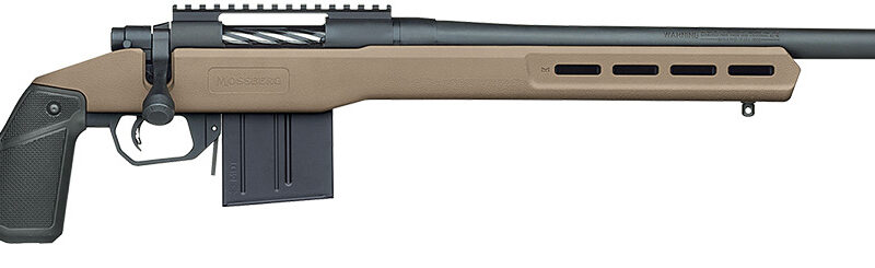 Mossberg 28148 Patriot LR Tactical 6.5 PRC 10+1 22" Matte Blued Threaded Bull Barrel, Matte Blued Picatinny Rail MDT Oryx Tactical M-LOK Flat Dark Earth Synthetic Stock, Right Hand