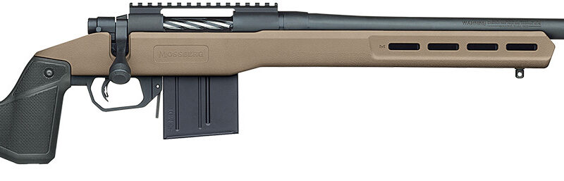 Mossberg 28149 Patriot LR Tactical 308 Win 7+1 24" Matte Blued Threaded Bull Barrel, Matte Blued Picatinny Rail MDT Oryx Tactical M-LOK Flat Dark Earth Synthetic Stock, Right Hand