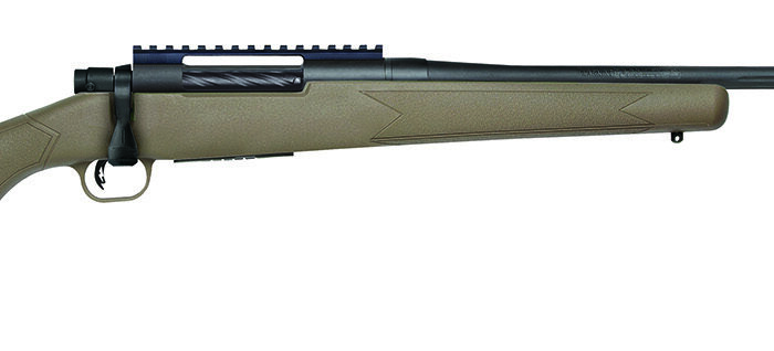 Mossberg 28170 Patriot Predator 7mm PRC 3+1 24" Matte Blued Threaded Barrel, Matte Blued Picatinny Rail Stainless Steel Receiver, Fixed Flat Dark Earth Synthetic Stock, Right Hand