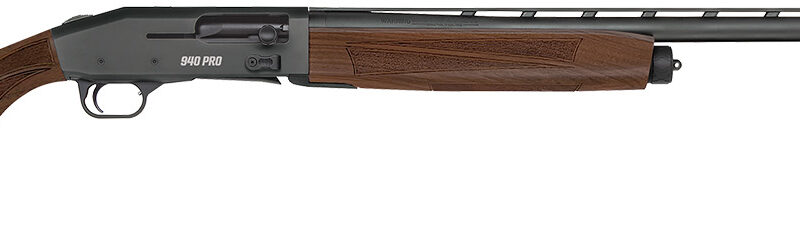 Mossberg 85154 940 Pro Full Size 12 Gauge Semi-Auto 3" 4+1 28" Matte Blued Vent Rib Barrel, Black Anodized Drilled & Tapped Stainless Steel Receiver, Adjustable Walnut Synthetic Stock, Right Hand