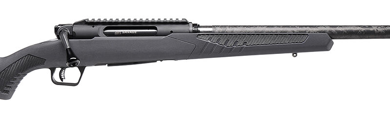 Savage Arms 57897 Impulse Mountain Hunter 6.5 PRC 2+1 24" Carbon Fiber Threaded Barrel Black Aluminum Receiver w/Picatinny Rail, Gray AccuStock Synthetic Stock, Ambidextrous