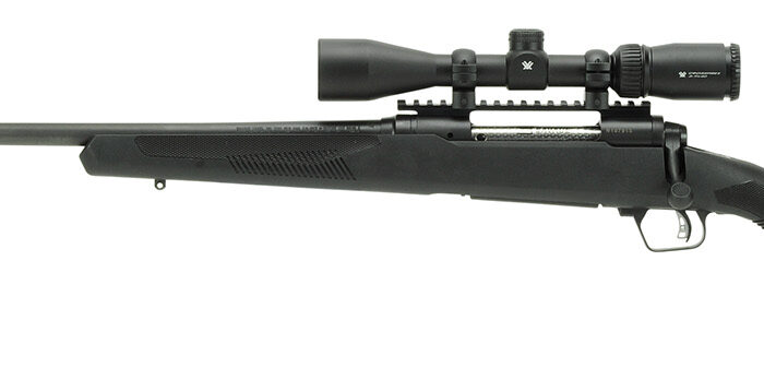 Savage Arms 58015 110 Apex Hunter XP 7mm PRC 2+1 22", Matte Black Metal, Synthetic Stock, Vortex Crossfire II 3-9x40mm Scope Left Hand