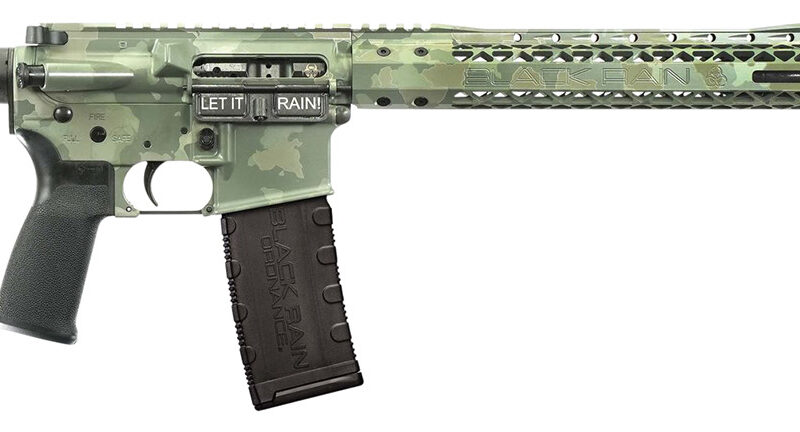Black Rain Ordnance  Spec15  5.56x45mm NATO 16" 30+1, Jungle Camo Cerakote, Black MFT Minimalist Stock & Grip