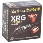 Sellier & Bellot SB45XA XRG Defense 45ACP 165gr Solid Copper Hollow Point 25 Per Box/40 Case 2 150583