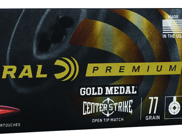 Federal GM223OTM3 Premium Gold Medal 223Rem 77gr Open Tip Match 20 Per Box/10 Case