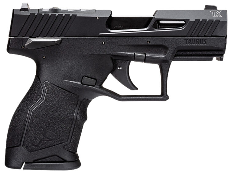 Taurus 1TX22131 TX22C  Compact 22 LR 13+1 3.60" Matte Black Steel Barrel, Black Hard Coat Anodized Serrated Aluminum Slide, Black Polymer Frame w/Picatinny Rail Black Polymer Grips