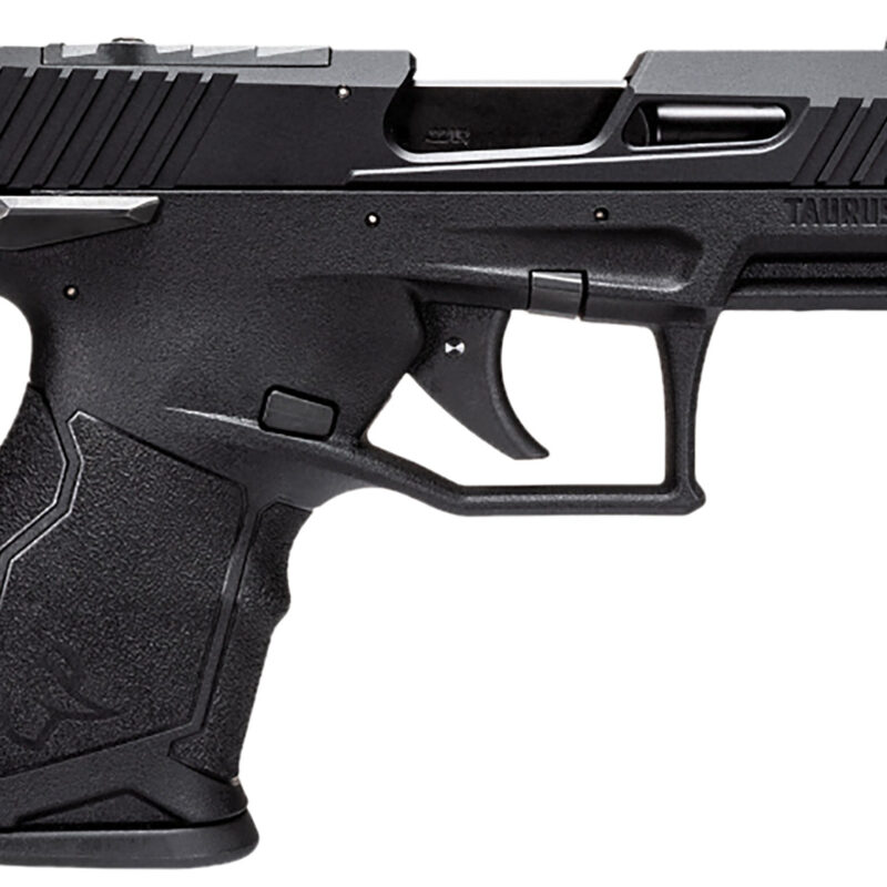 Taurus 1TX22131 TX22C  Compact 22 LR 13+1 3.60" Matte Black Steel Barrel, Black Hard Coat Anodized Serrated Aluminum Slide, Black Polymer Frame w/Picatinny Rail Black Polymer Grips