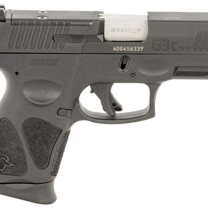 Taurus 1G3CP9312X12 G3C  9mm Luger 12+1 3.26" Matte Stainless Steel Barrel, Matte Black Tenifer Optic Cut/Serrated Slide, Black Polymer Frame w/Picatinny Rail, Black Polymer Grips